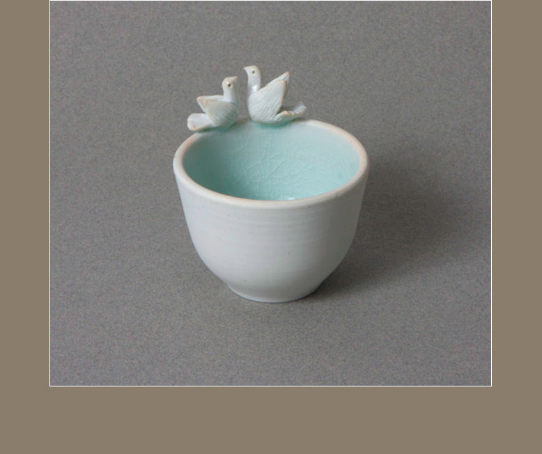 white porcelain dove bowl