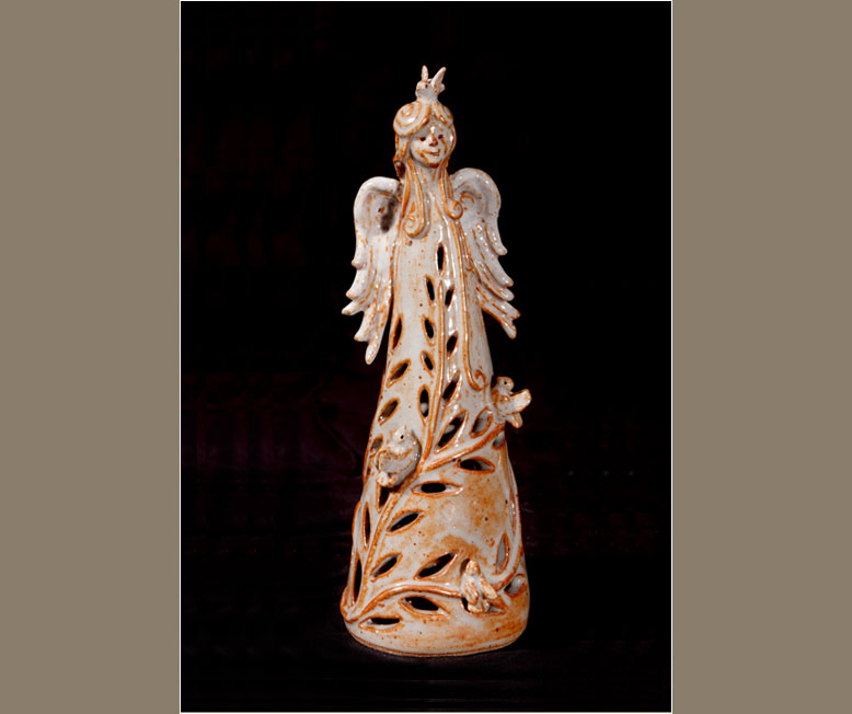 stoneware angel
